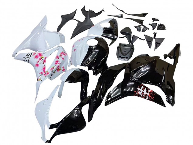 Carenados Moto Honda CBR600RR 2009-2012 - Blanco Cherry Blossom Negro Brillante
