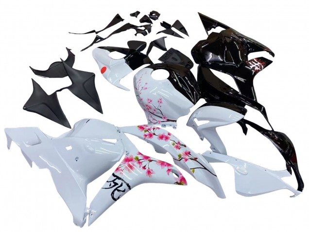 Carenados Moto Honda CBR600RR 2009-2012 - Blanco Cherry Blossom Negro Brillante