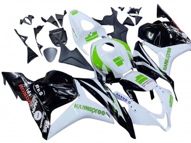 Carenados Moto Honda CBR600RR 2009-2012 - Blanco Verde Negro Brillante Hannspree