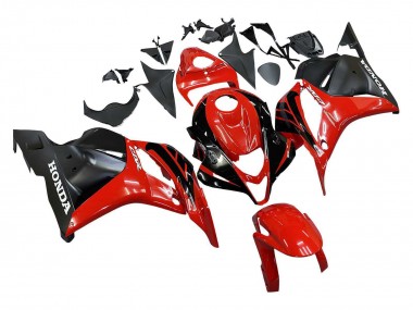 Carenados Moto Honda CBR600RR 2009-2012 - Rojo Negro Brillante Negro Mate Raya