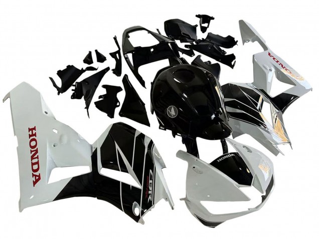 Kits Carenado Moto Honda CBR600RR 2013-2023 - Blanco Negro Brillante
