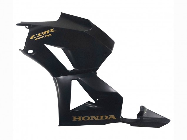 Carenados Moto Honda CBR600RR 2013-2023 - Negro Mate Oro Calcomanías