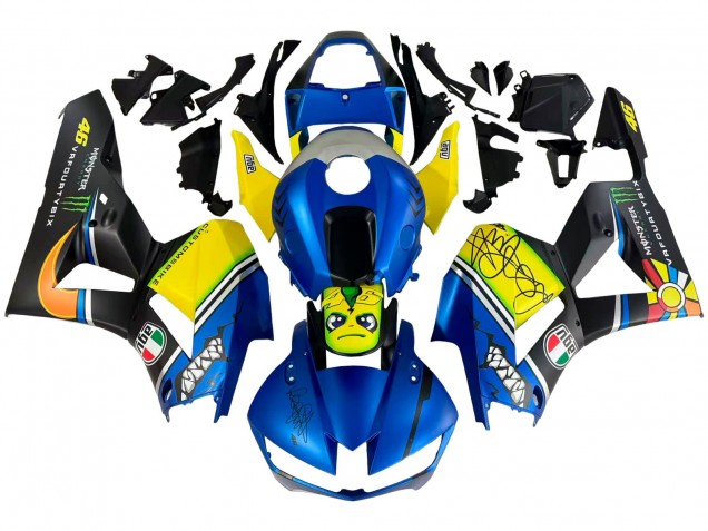 Carenados Moto Honda CBR600RR 2013-2023 - Azul Amarillo Negro Mate Verde Monstruo Tiburón