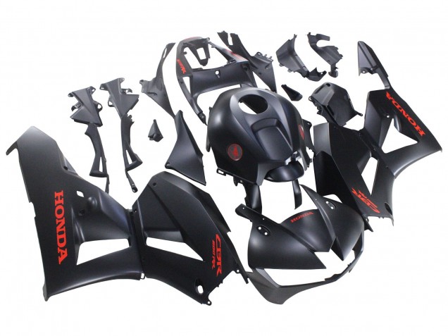 Carenados Moto Honda CBR600RR 2013-2023 - Negro Mate Rojo Calcomanías
