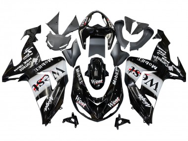 Carenados Moto Kawasaki ZX10R 2006-2007 - Negro Brillante Blanco West