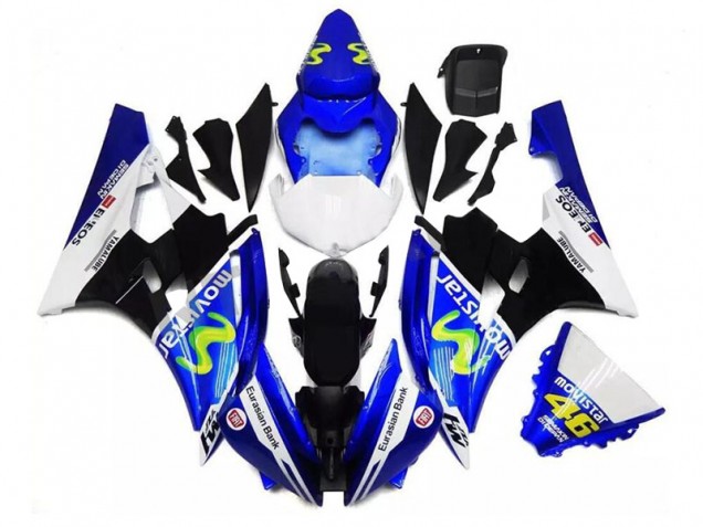 Carenados Moto Yamaha YZF R6 2006-2007 - Azul Blanco Negro Verde MoviStar ENEOS Yamalube 46