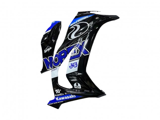 Carenados Moto Kawasaki ZX10R 2011-2015 - Azul Blanco Negro Brillante