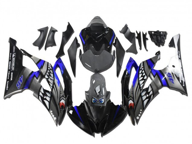 Carenados Moto Yamaha YZF R6 2008-2016 - Azul Plata Gris Tiburón