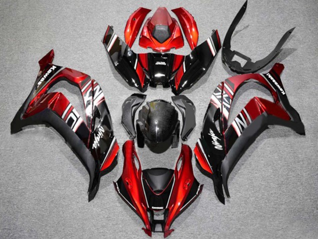 Carenado Moto Kawasaki ZX10R 2016-2020 - Rojo Negro Brillante Blanco