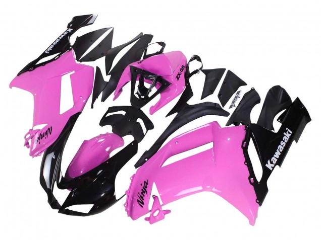 Carenados Moto Kawasaki ZX6R 2007-2008 - Negro Rosa Ninja