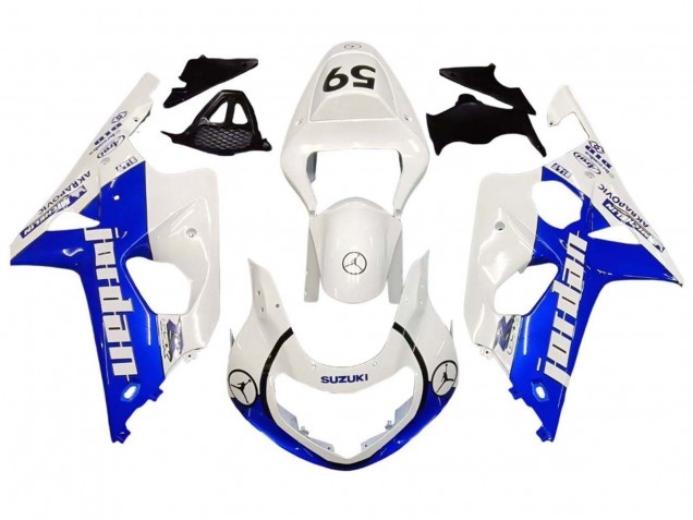 Carenados Moto Suzuki GSXR1000 2000-2002 - Blanco Azul Jordan 59