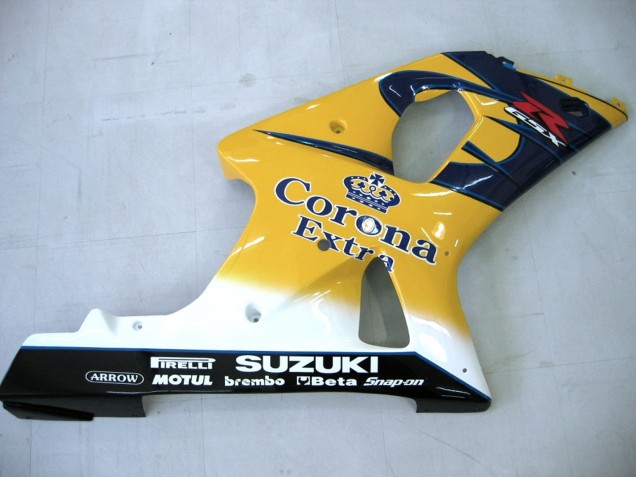 Carenados Moto Suzuki GSXR1000 2000-2002 - Amarillo Azul Oscuro Blanco Motul Corona