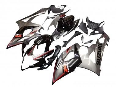 Carenado Moto Suzuki GSXR 1000 2005-2006 - Plata Negro Rojo