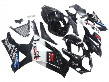 Carenados Moto Suzuki GSXR 1000 2007-2008 - Negro Brillante Blanco West