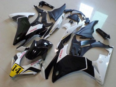 Carenados Moto Honda CBR500R 2013-2015 - Blanco Amarillo Negro Brillante DENSO