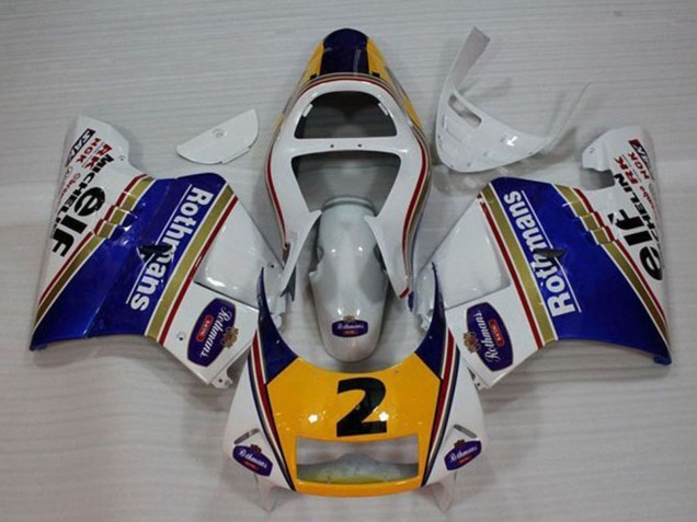 Carenados Moto Honda NSR250R MC28 P4 1994-1996 - Blanco Azul Amarillo Oro Rothmans Elf 2