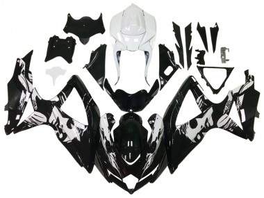 Carenados Moto Suzuki GSXR 600 / GSXR 750 2006-2007 - Negro Brillante Blanco