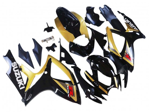 Carenados Moto Suzuki GSXR 600 / GSXR 750 2006-2007 - Oro Negro Brillante Rojo