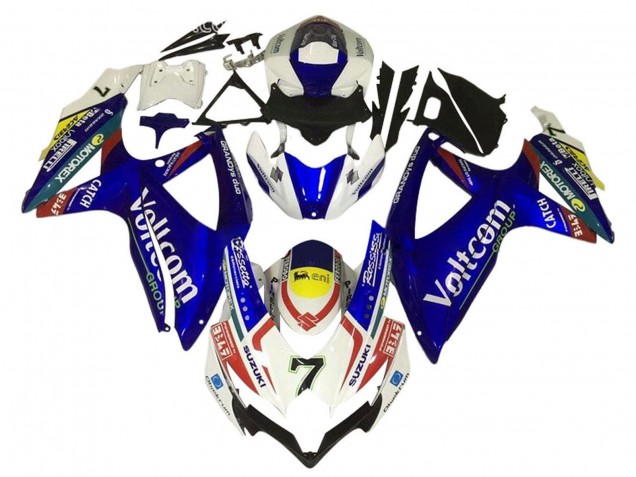 Carenados Moto Suzuki GSXR 600 / GSXR 750 2006-2007 - Blanco Azul Amarillo Rojo Voltcom