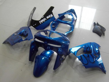 Carenados Moto Kawasaki ZX9R 1998-1999 - Azul Negro Llama