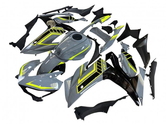 Carenados Moto Yamaha YZF R3/R25 2015-2018 - Nardo Gris Neon Amarillo Negro