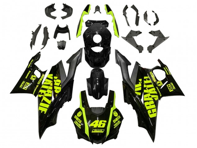 Carenados Moto Yamaha YZF R3/R25 2019-2021 - Negro Neon Amarillo 46