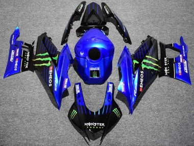 Carenados Moto Yamaha YZF R3/R25 2022-2024 - Azul Verde Negro Monstruo ENEOS Yamalube