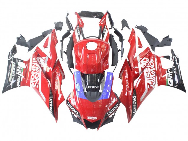 Carenados Moto Yamaha YZF R3/R25 2022-2024 - Rojo Azul Negro Lenovo Valsir