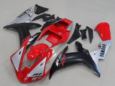 Carenados Moto Yamaha YZF R1 2002-2003 - Rojo Plata Negro Mate