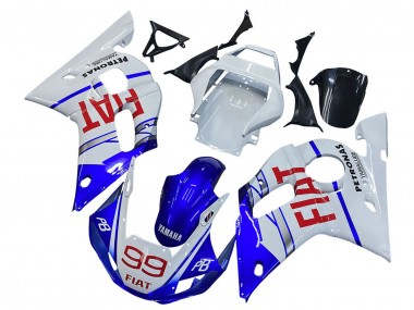 Carenados Moto Yamaha YZF 600 R6 1998-2002 - Blanco Azul Rojo Fiat 99