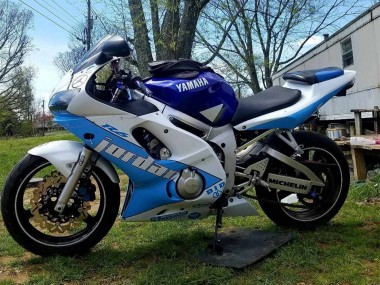 Carenados Moto Yamaha YZF 600 R6 1998-2002 - Blanco Azul Jordan
