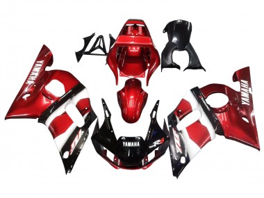 Carenados Moto Yamaha YZF 600 R6 1998-2002 - Rojo Blanco Negro Brillante