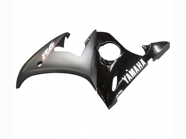 Carenados Moto Yamaha YZF R6 2003-2004 - Negro Brillante Negro Mate Blanco Calcomanías