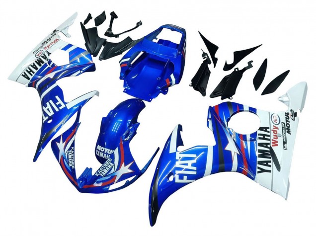 Carenados Moto Yamaha YZF R6 2003-2004 - Blanco Azul Fiat Motul Kastinee