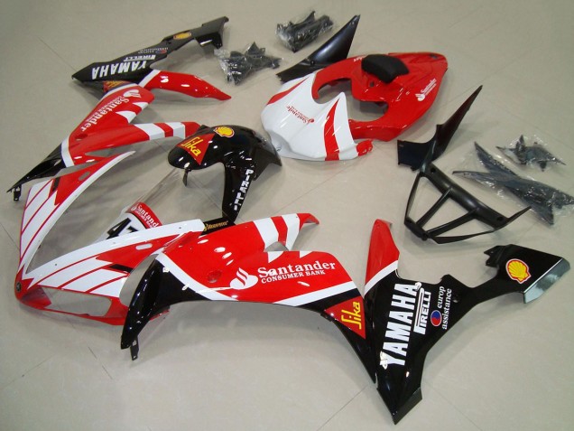 Carenados Moto Yamaha YZF R1 2004-2006 - Rojo Blanco Negro Santander