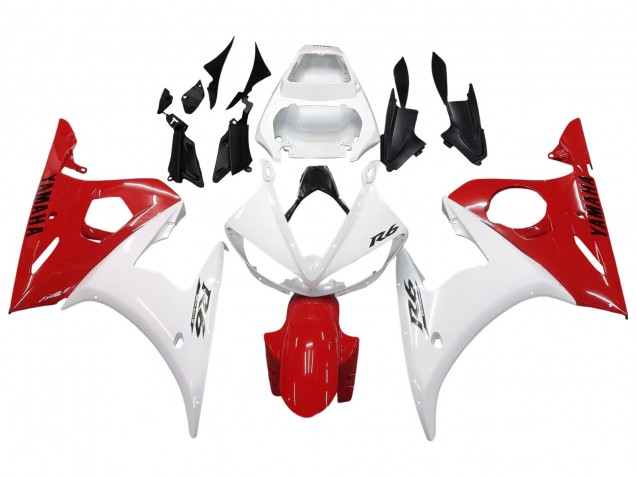 Carenados Moto Yamaha YZF R6 2003-2004 - Blanco Rojo