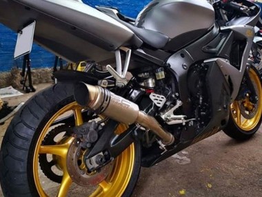 Carenados Moto Yamaha YZF R6S 2006-2009 - Gris Mate Negro Mate Oro Calcomanías