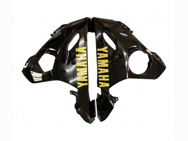 Carenados Moto Yamaha YZF R6S 2006-2009 - Negro Brillante Negro Mate Oro Calcomanías