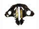 Carenados Moto Yamaha YZF R6S 2006-2009 - Negro Brillante Negro Mate Oro Calcomanías