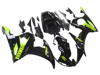 Carenados Moto Yamaha YZF R6 2003-2004 - Negro Brillante Neon Amarillo