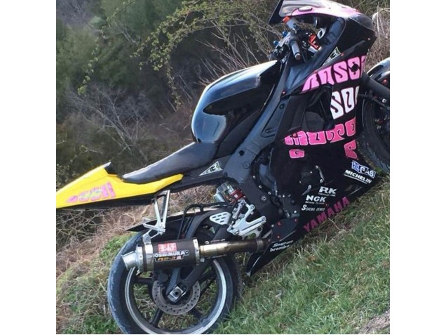 Carenados Moto Yamaha YZF R6S 2006-2009 - Amarillo Rosa Negro Brillante Rossi Repsol 46