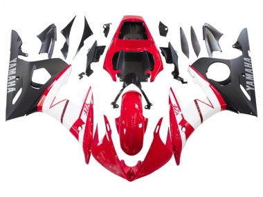 Carenados Moto Yamaha YZF R6 2003-2004 - Rojo Blanco Negro Mate