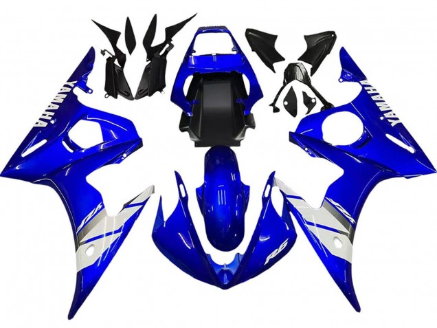 Carenado Moto Yamaha YZF 600 R6 2005 - Azul Blanco