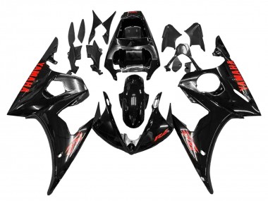 Carenados Moto Yamaha YZF 600 R6 2005 - Negro Rojo