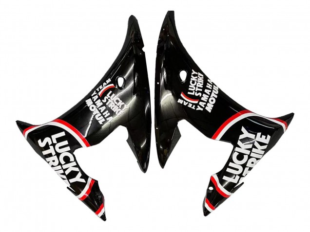 Carenados Moto Yamaha YZF 600 R6 2005 - Negro Brillante Blanco Lucky Strike Motul