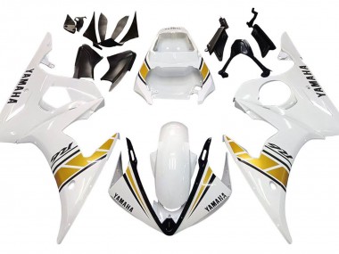 Carenados Moto Yamaha YZF 600 R6 2005 - Blanco Oro Negro