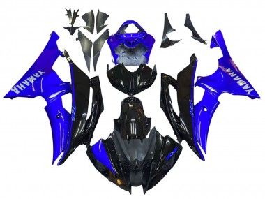 Carenados Moto Yamaha YZF 600 R6 2008-2016 - Azul Negro Brillante