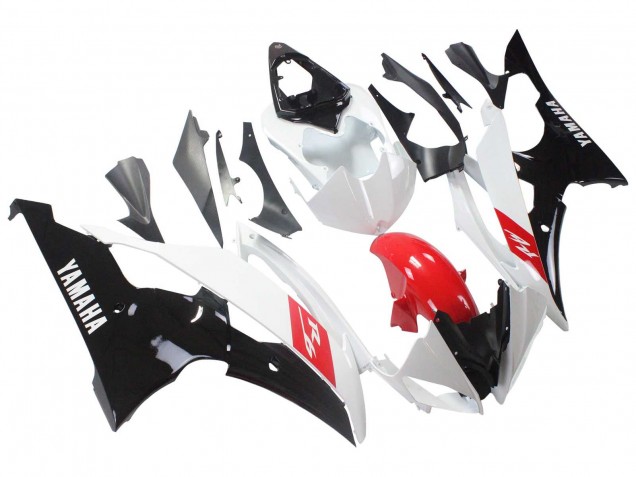 Carenados Moto Yamaha YZF 600 R6 2008-2016 - Blanco Rojo Negro Brillante