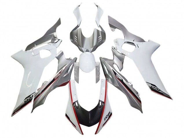 Carenados Moto Yamaha YZF 600 R6 2017-2025 - Plata Blanco Rojo Negro