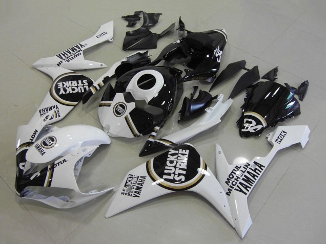 Carenados Moto Yamaha YZF R1 2007-2008 - Blanco Negro Lucky Strike